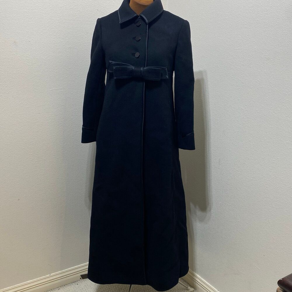 Vintage Zelinka Matlick Black Wool No Size Tag See Measurements